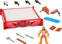 WWE Knuckle Crunchers Coffret de jeu Ring à rebonds et figurine
