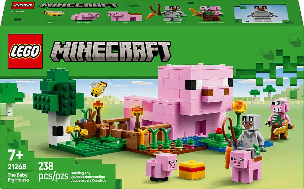 LEGO Minecraft La maison porcelet Jouet de construction sur le jeu vidéo Ensemble d'animaux de ferme pour enfants 21268