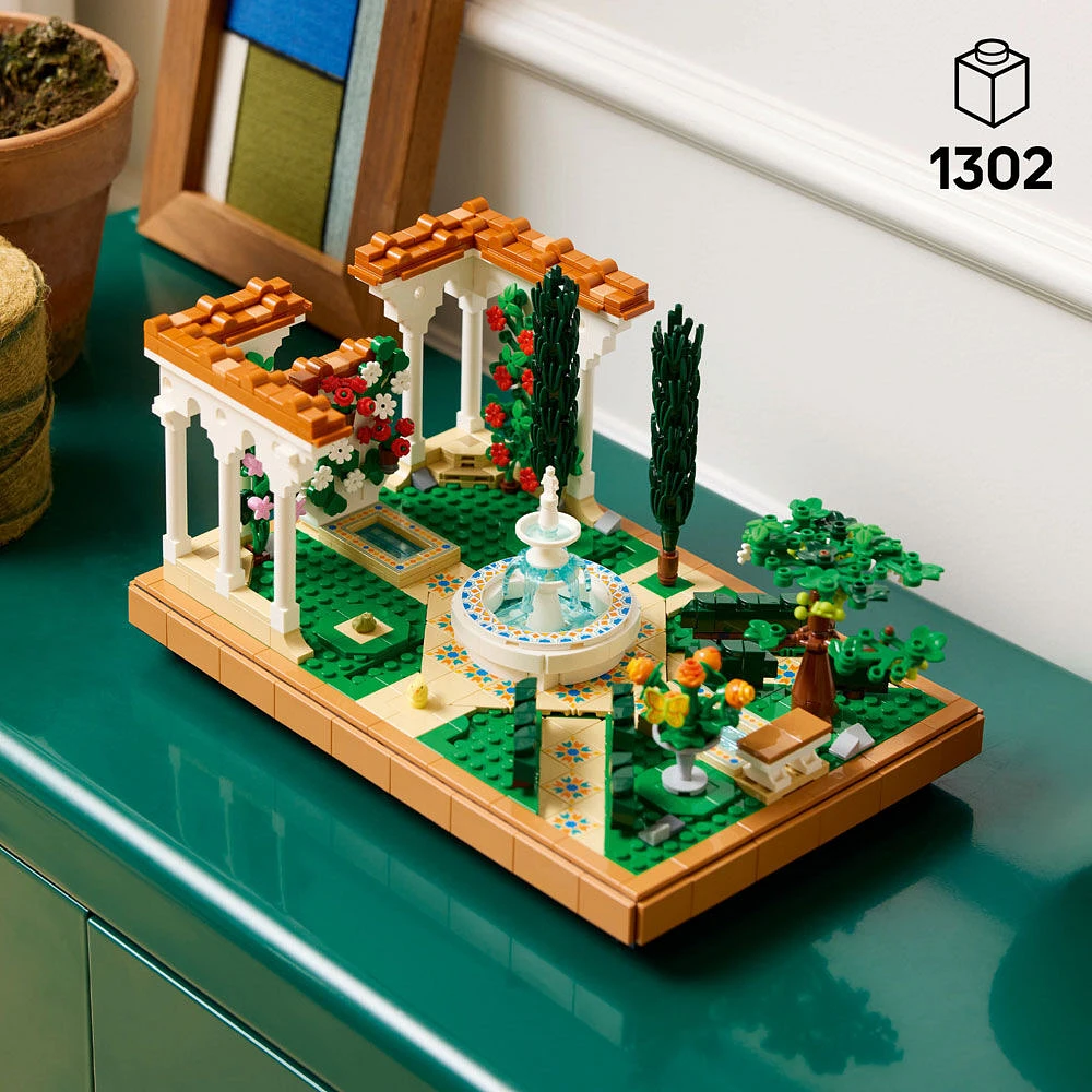 LEGO Icons Fountain Garden Building Set - DIY Kit for Adults - Miniature Craft Building Blocks for Home Decor - 10359