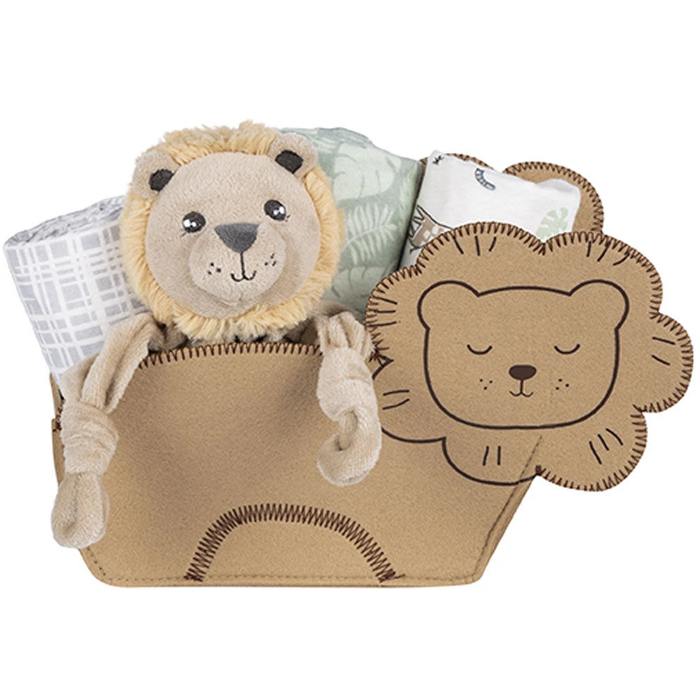 Welcome Baby Lion Shaped 5 PC Gift Set