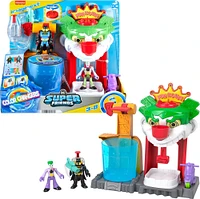 Imaginext DC Super Friends Batman Playset with Color Changing Action, The Joker Funhouse