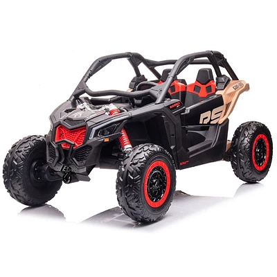 KidsVip 2X24V Can-Am Maverick Buggy w/RC- Black