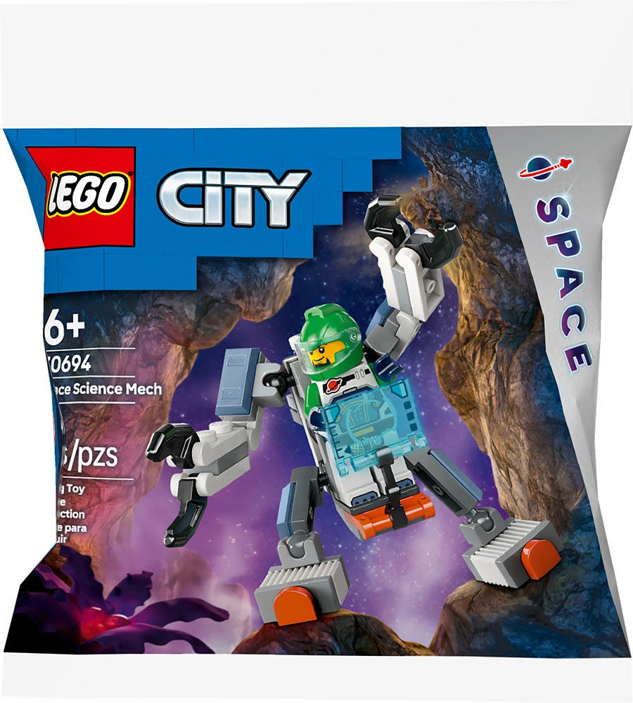 LEGO City Space Science Mech Building Toy - Includes Astronaut Minifigure - 30694