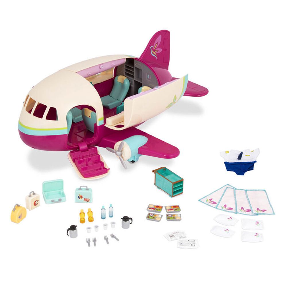 Little People Barbie Toy Airplane with Lights Music and 3 Figures