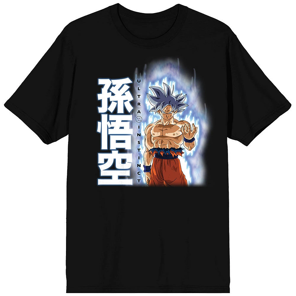 Dragon Ball Super Saiyan Goku Kanji Noir T-Shirt