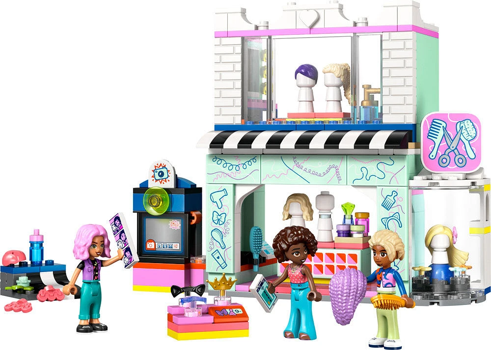 LEGO Friends Le salon de coiffure et la boutique d'accessoires, Jouet de simulation créatif, Ensemble de jouet de construction 42662