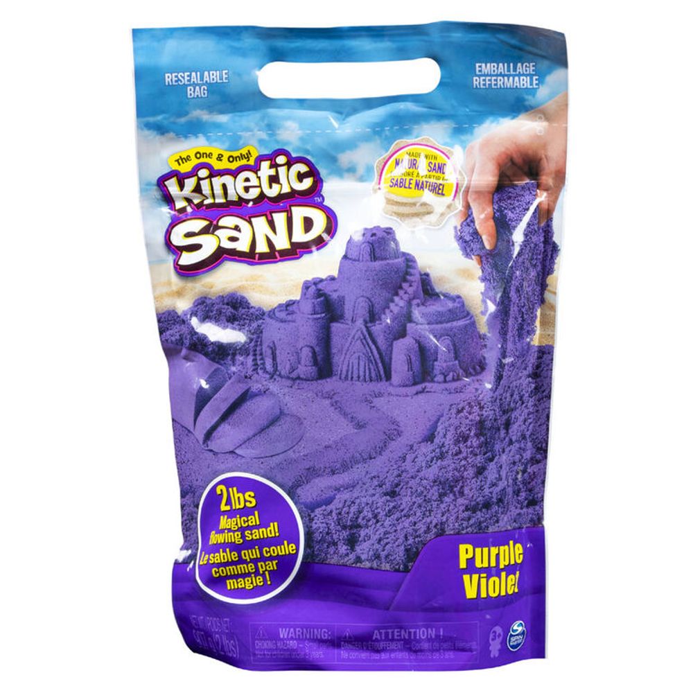 Spin Master Kinetic Sand the Original Moldable Sensory Play Sand, Purple, 2  Pounds