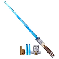 Star Wars Lightsaber Forge Obi-Wan Kenobi Jedi Master Set, Electronic Extendable Blue Lightsaber Toy - R Exclusive