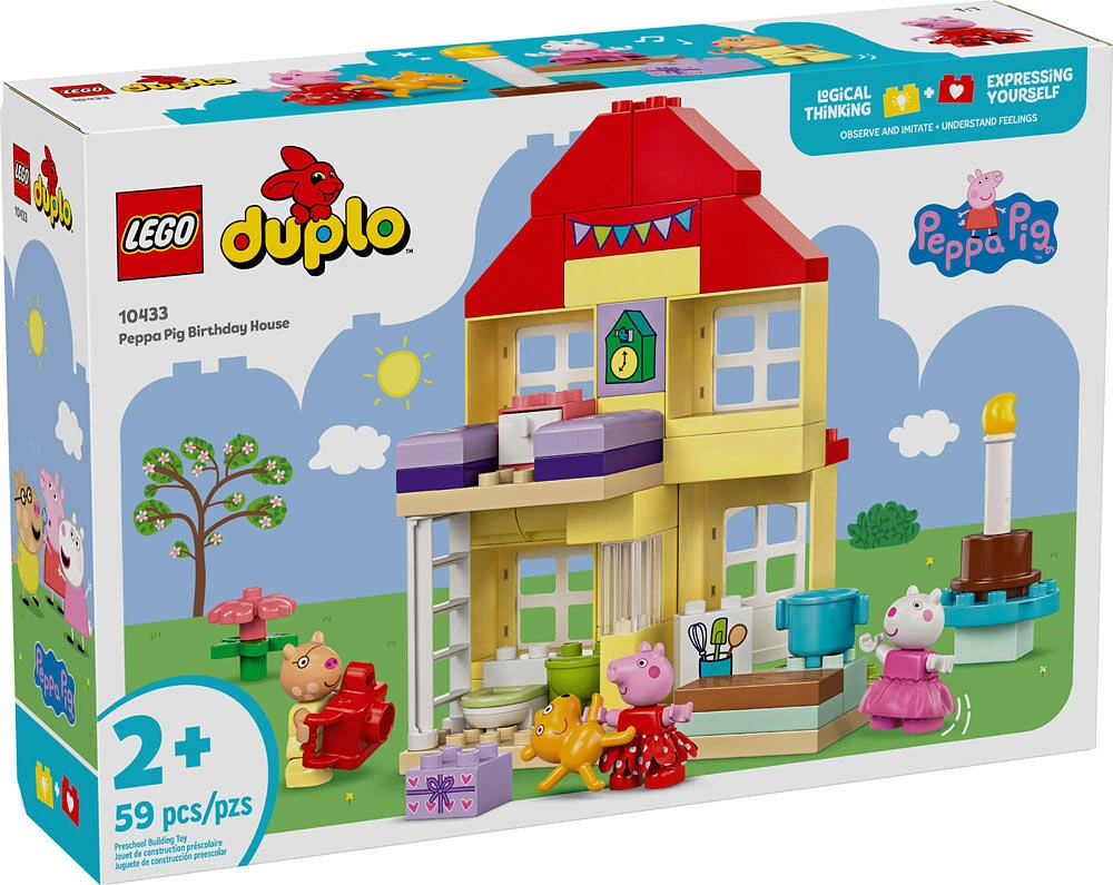 LEGO DUPLO Peppa Pig Birthday House, Build & Rebuild Toddler Toy, 10433