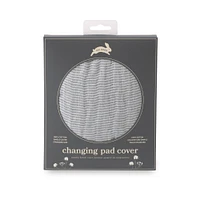Red Rover - Cotton Muslin Changing Pad Cover -  Grey Micro Stripe - R Exclusive