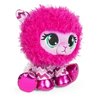 P.Lushes Designer Fashion Pets Shelly O'Llama Premium Stuffed Animal Soft Plush, Pink, 6"