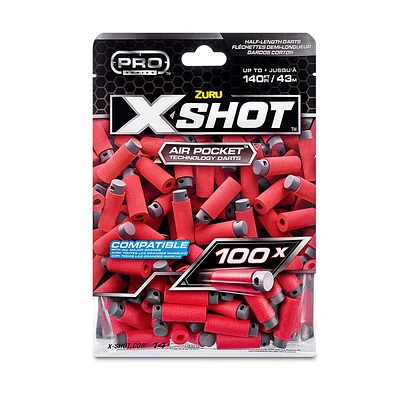 Confezione di ricarica con 100 dardi a mezza lunghezza XSHOT Pro Series di ZURU