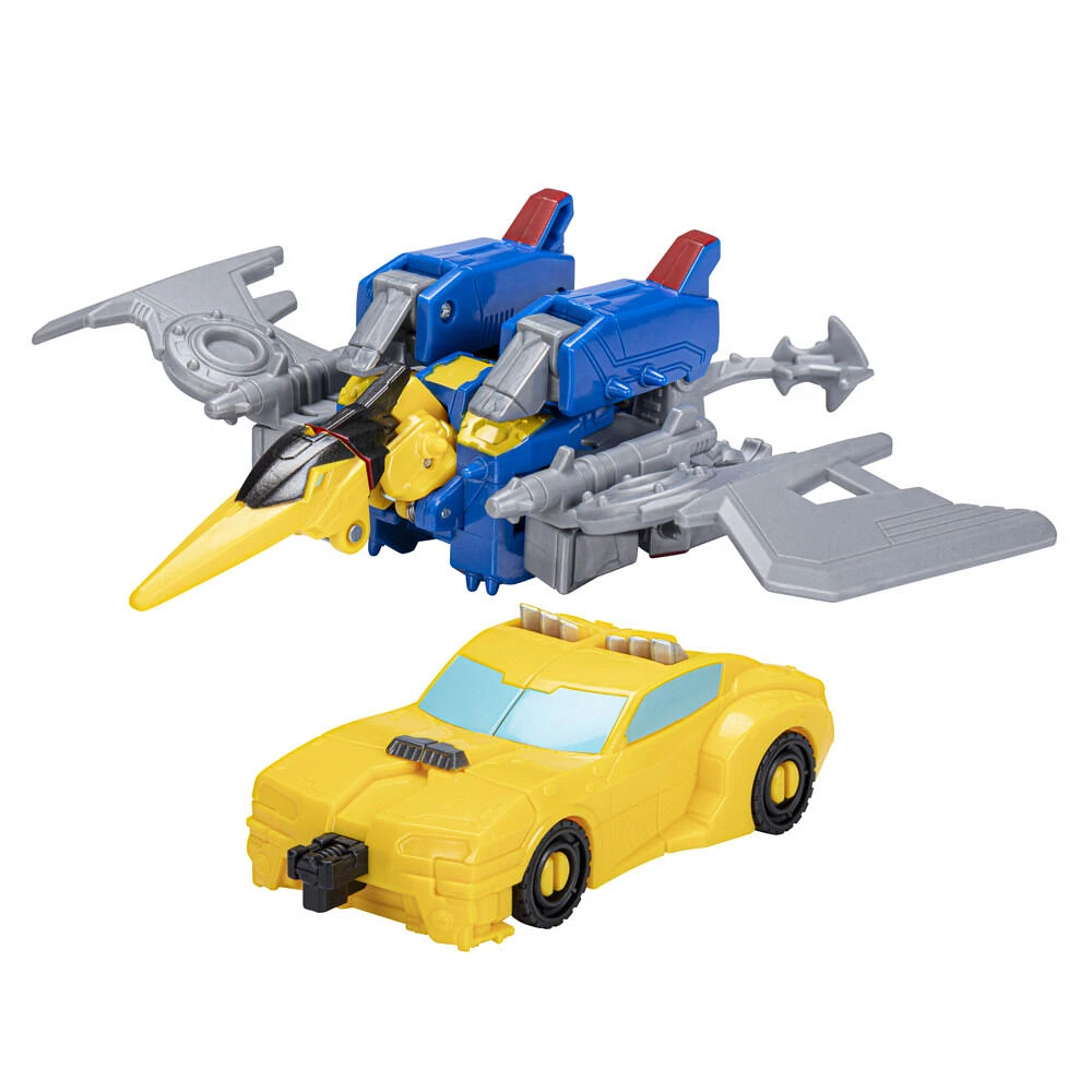 Transformers Toys Buzzworthy Bumblebee Dino Combiner Bumbleswoop Action Figures, 4.5-Inch - R Exclusive