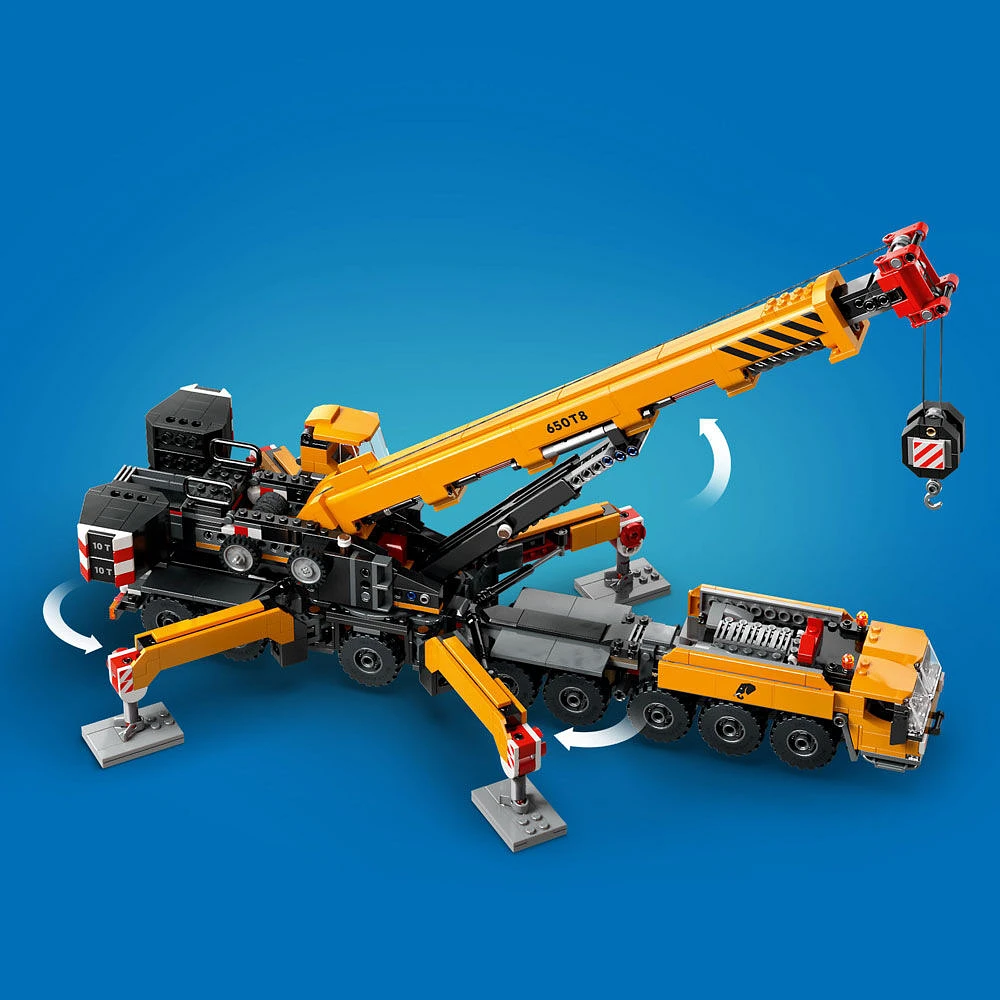 LEGO City Yellow Mobile Construction Crane Building Toy, Creative Birthday Gift for Kids, 60409