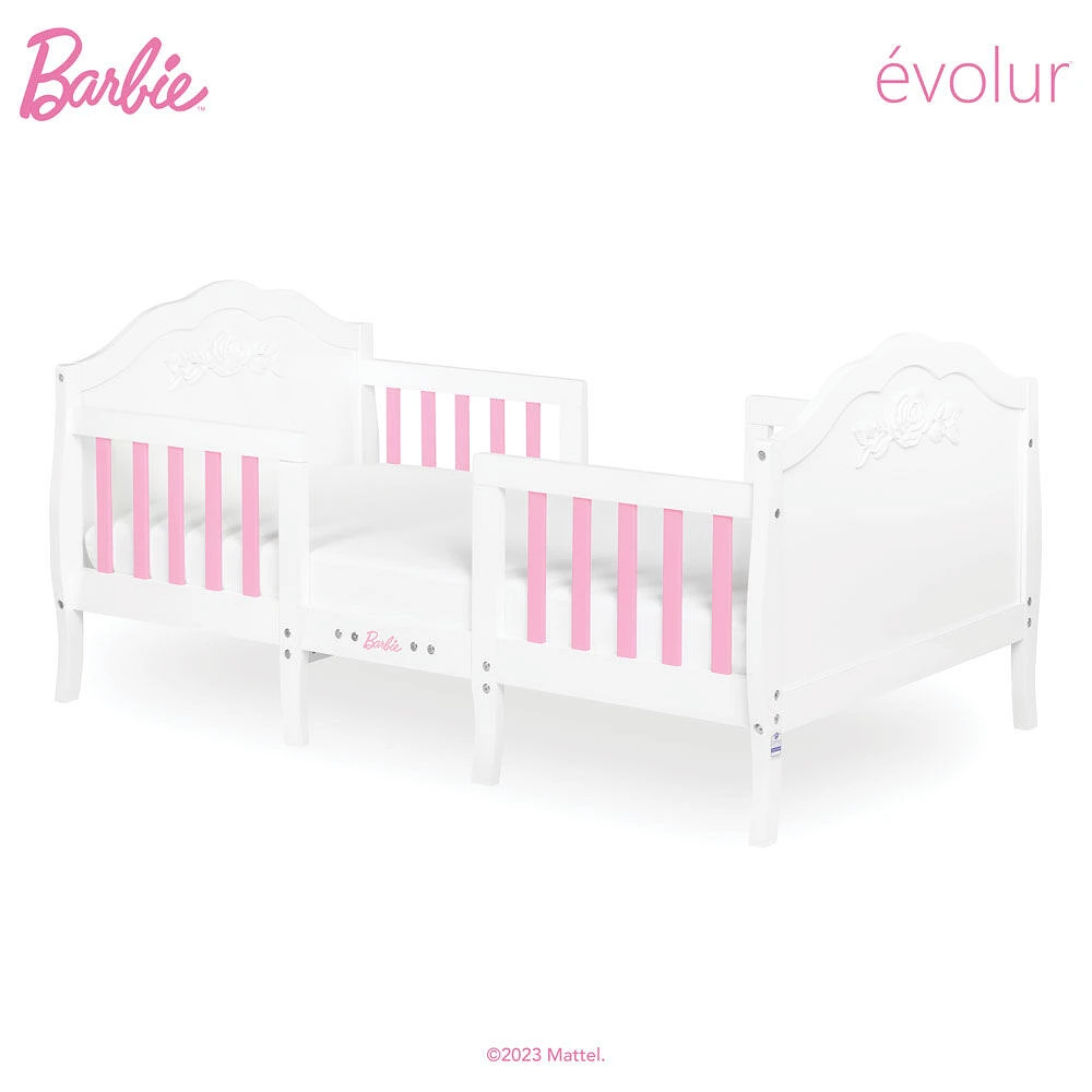 Lit pour tout-petit Barbie Blanc & Rose