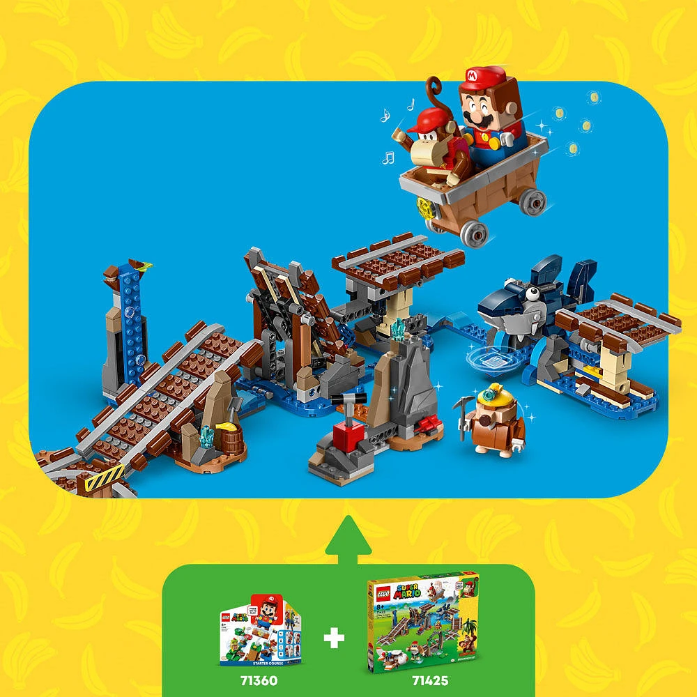 LEGO Super Mario Diddy Kong's Mine Cart Ride Expansion Set 71425 (1,157 Pieces)