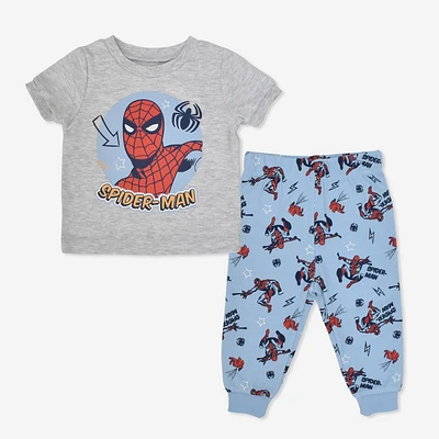 Spiderman 2 Piece PJ Set Blue