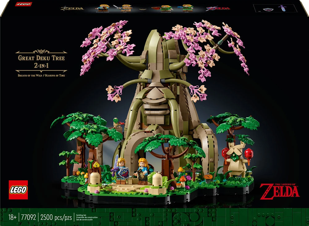 Ensemble de construction avec 4 figurines à collectionner LEGO The Legend of Zelda Vénérable Arbre Mojo 2-en-1 77092