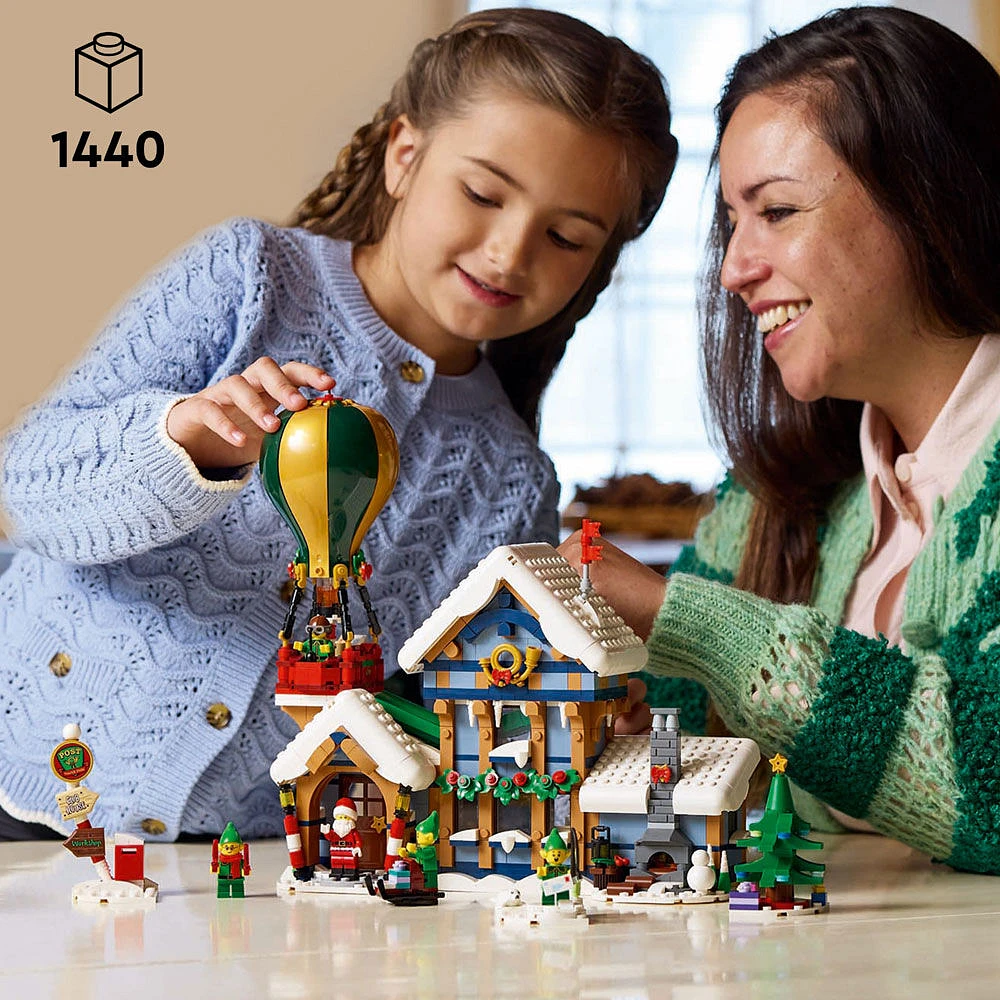 Ensemble de construction de décoration de maison de fêtes pour les adultes et les familles LEGO Icons Le bureau de poste du père Noël 10339