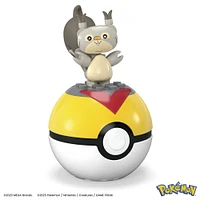 MEGA -Pokémon -Figurine articulée -Rongourmand, Pokéball (19 pièces)