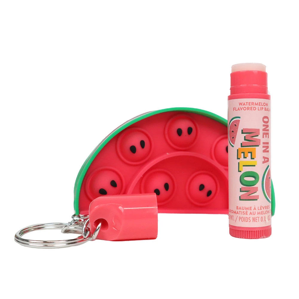 Baume à Lèvres avec Jeu Tactile Porte-Clés - Melon d'eau