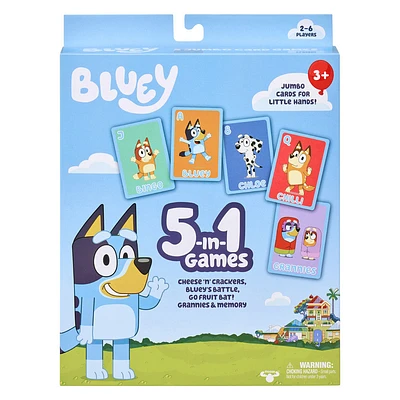 Bluey Ensemble de jeu de cartes 5 en 1 - Édition anglaise