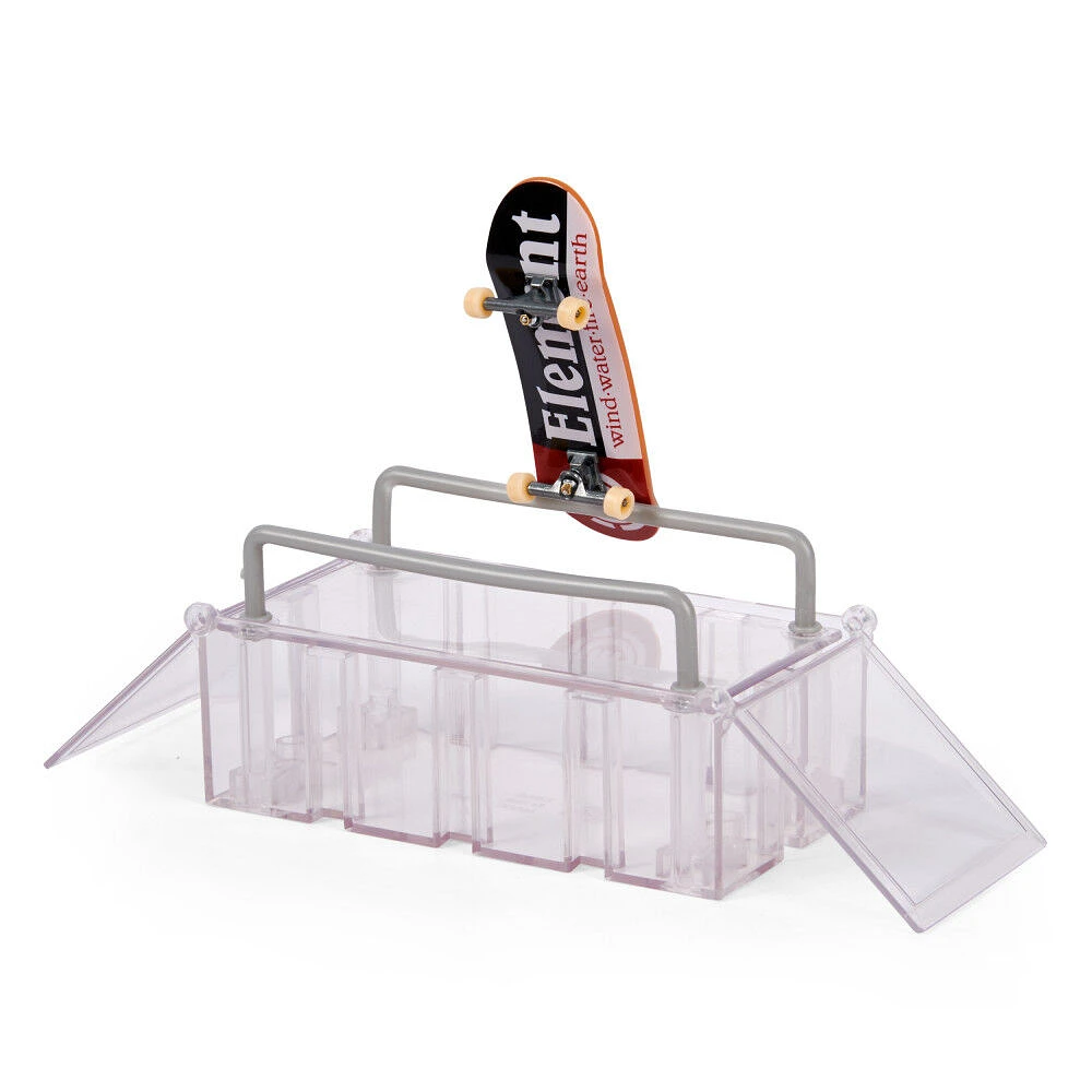 Tech Deck, Play and Display Transforming Ramp Set and Carrying Case with Exclusive Fingerboard