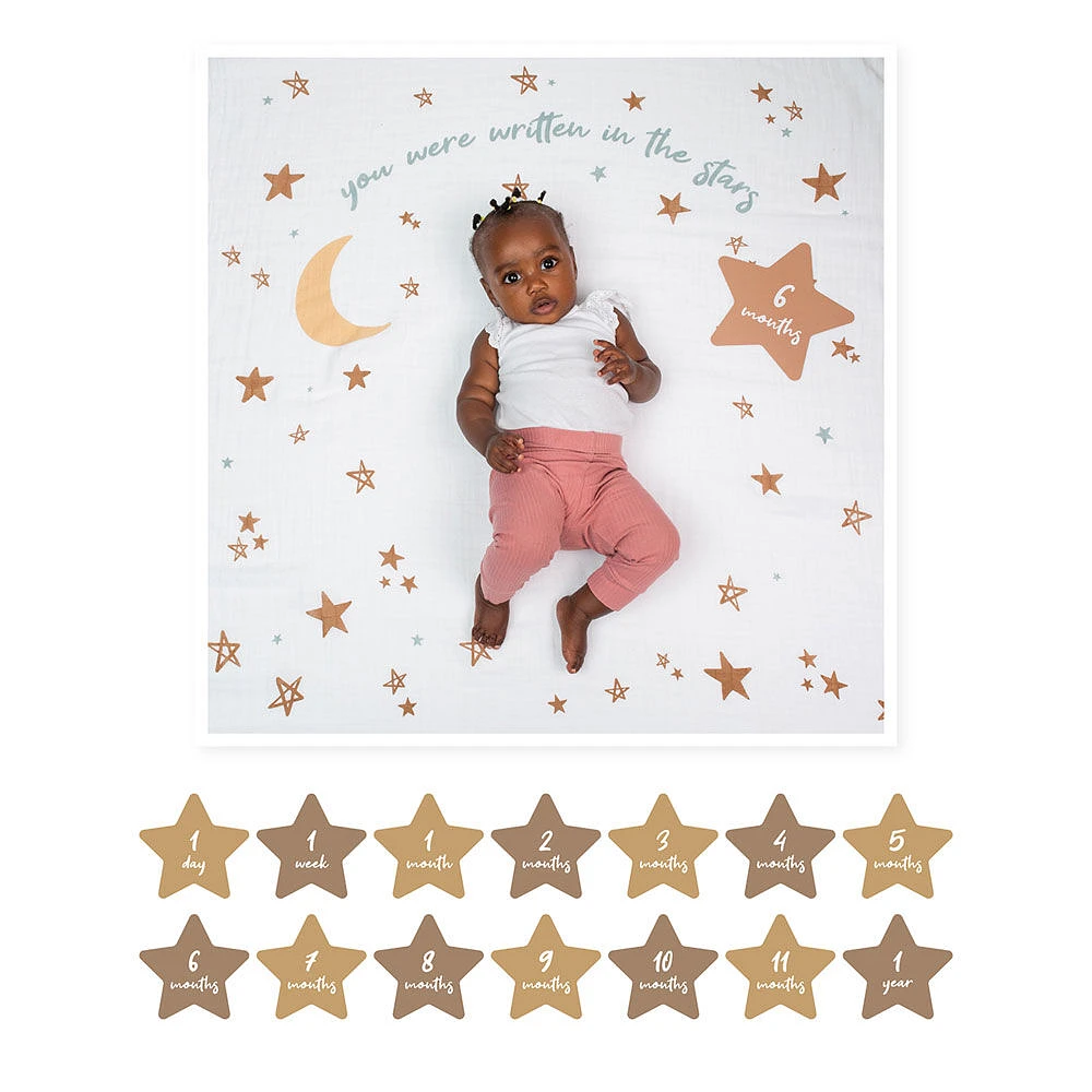 Lulujo -Baby's 1st Year Milestone Blnkt Written in the Stars