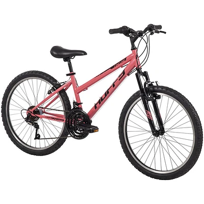 Huffy Incline 24-inch Women's 18-speed Mountain Bike with Front Suspension, Coral - R Exclusive