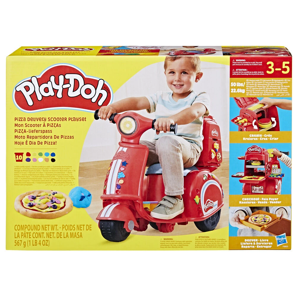 Play-Doh Pizza Delivery Kids Scooter Playset