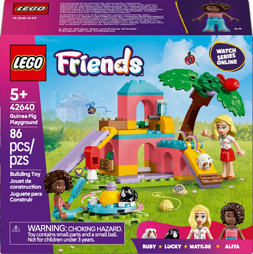 LEGO Friends L'aire de jeu des cochons d'Inde, Ensemble de construction de jeu d'imitation, Jouet 42640