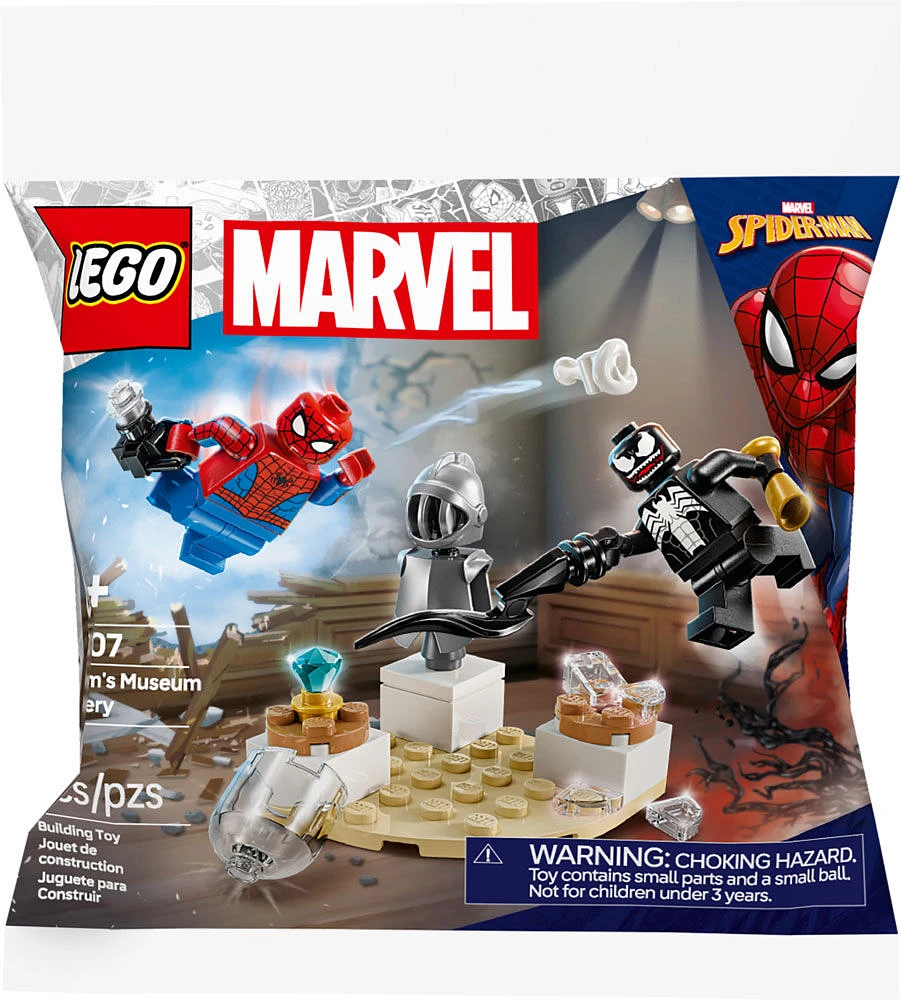 LEGO Marvel Venom's Museum Robbery Building Set - with Spider-Man and Venom Minifigures - 30707