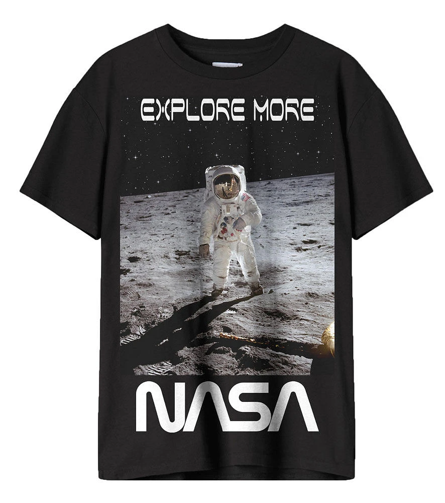 Nasa Moon- Landing Black T-Shirt