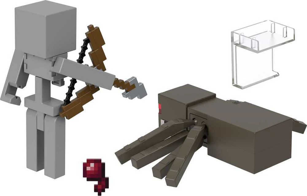 Minecraft - Coffret de 2 figurines articulées de 7,62 cm (3,25 po)