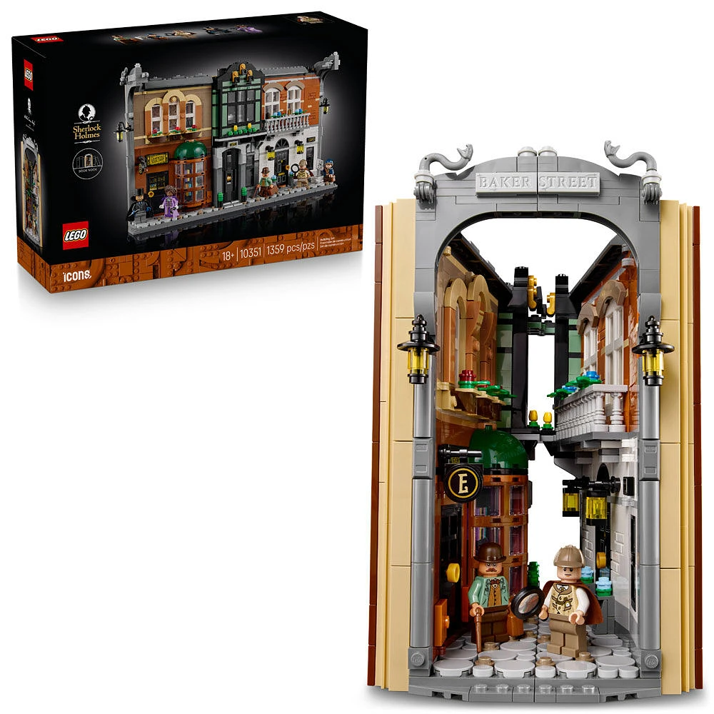 LEGO Icons Sherlock Holmes: Book Nook Kit - Building Set for Adults 18+ - DIY Collectible - 10351