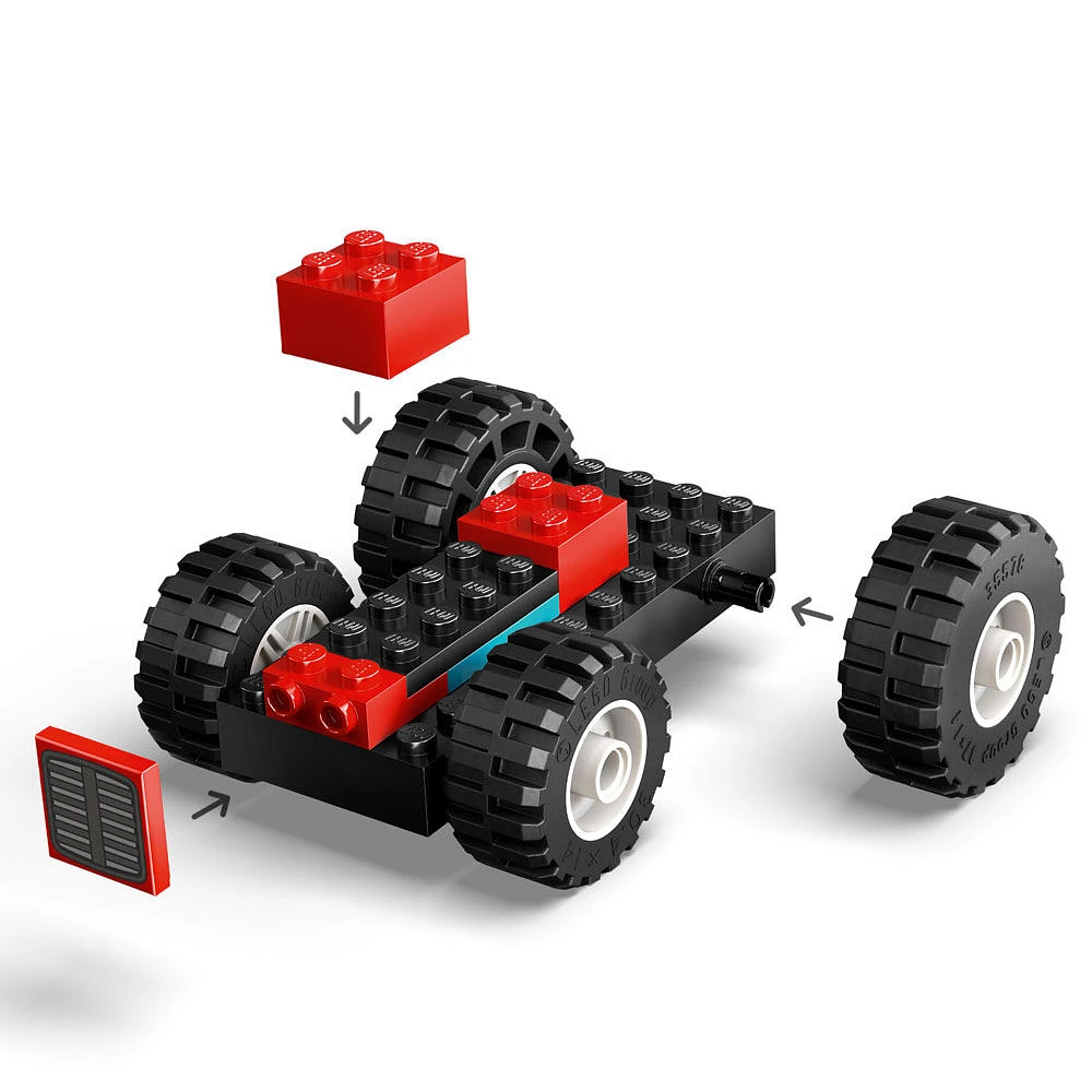 LEGO City Le tracteur agricole rouge avec remorque et moutons, ensemble de jeu pour les enfants de 4 ans et plus 60461