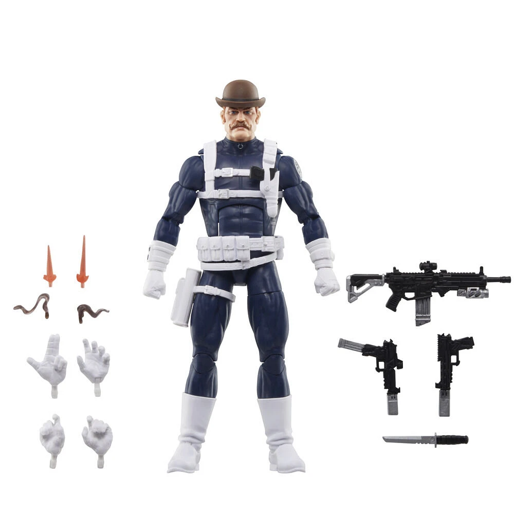 Marvel Legends Series S.H.I.E.L.D. Nick Fury Jr., Sharon Carter, and Dum Dum Dugan Action Figures