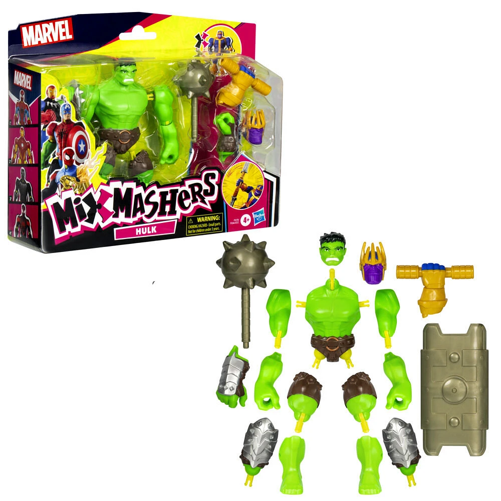 MixMashers Marvel Hulk Custom Avengers Deluxe Mix-And-Match Action Figure & Accessories