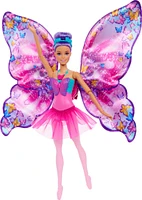 Barbie Dance and Flutter Doll with 2-in-1 Transformation from Dancer to Butterfly, Purple Hair