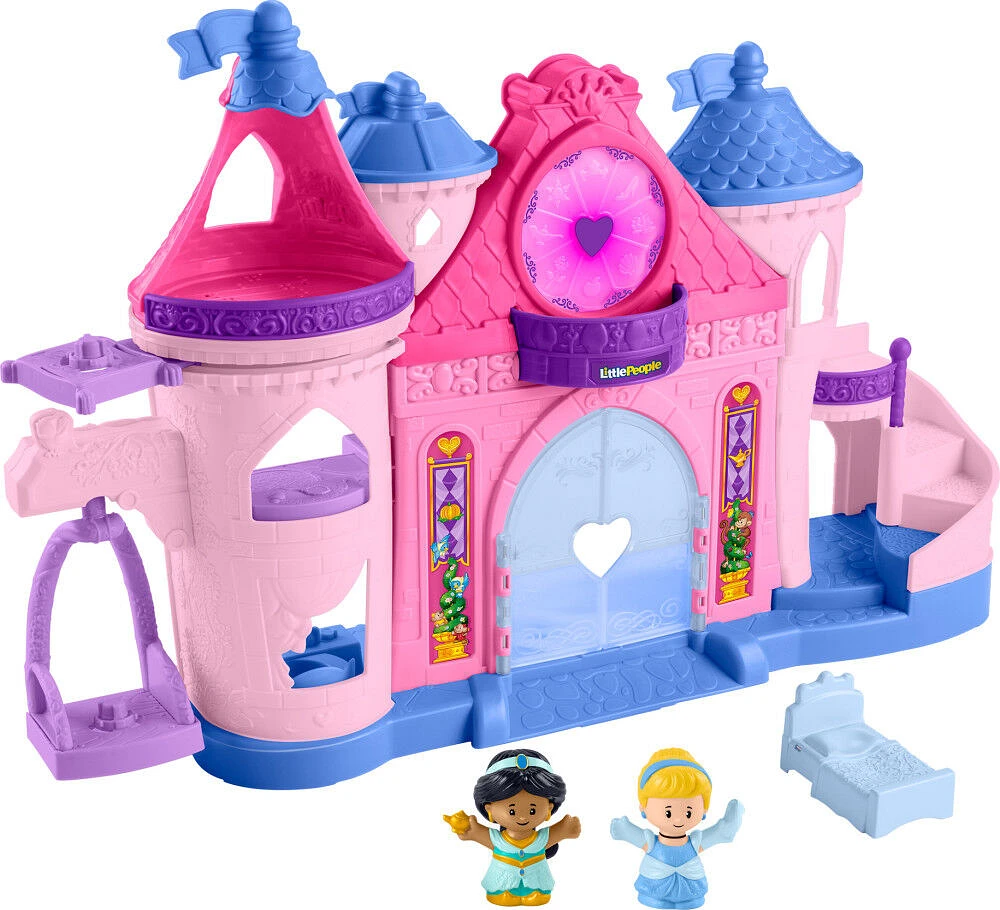 Princesses Disney-Coffret pour tout-petits Little People-Château lumières magiques et danse avec 2 figurines