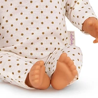 LullaBaby Baby Doll - Ivory Polka Dot Pajama Brown Eyes