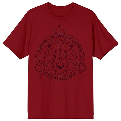 Harry Potter Hogwarts House Gryffindor Red T-Shirt