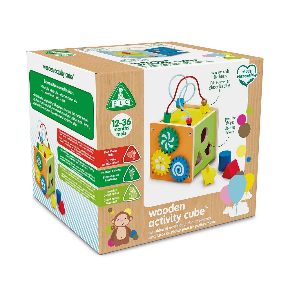 Early Learning Centre Mini Wooden Activity Cube - R Exclusive