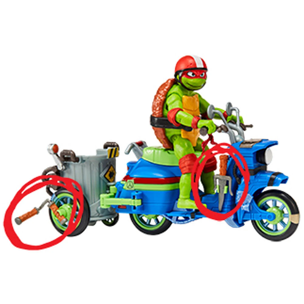 Les Tortues Ninja Mutantes : Mutant Mayhem Battle Cycle avec la figurine exclusive de Raphael