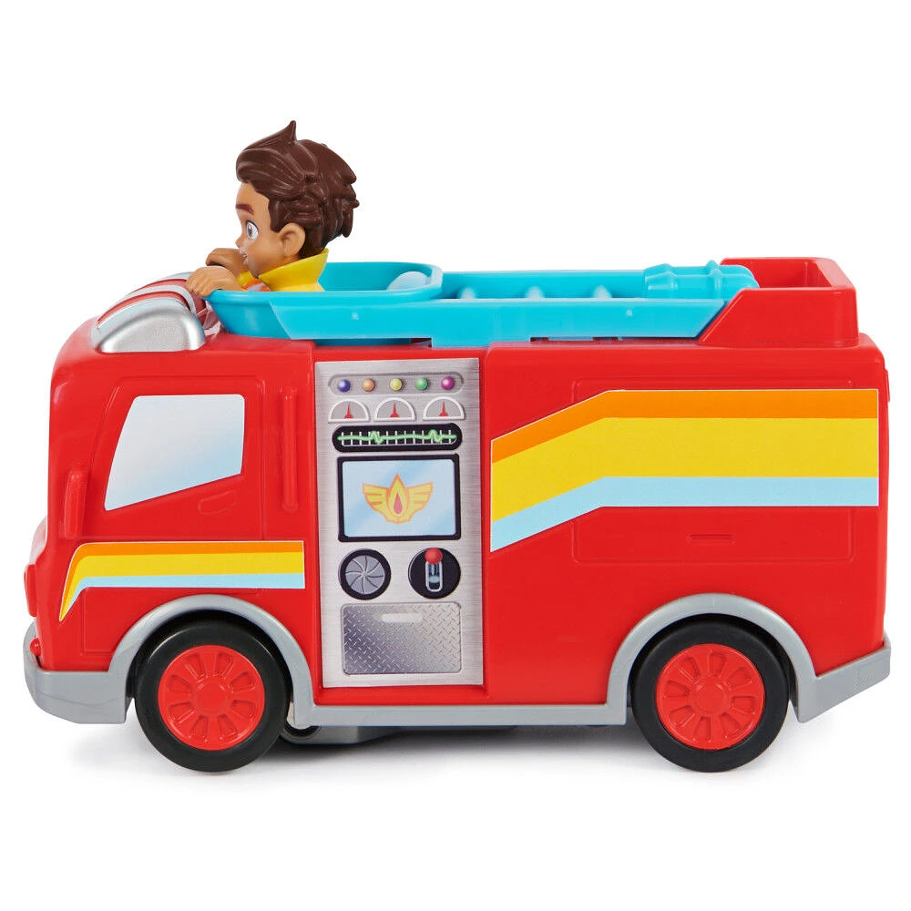 Disney Junior Firebuds, Camion de pompier Bo et Flash à rétrofriction et roue arrière