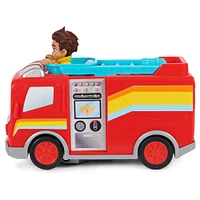 Disney Junior Firebuds, Camion de pompier Bo et Flash à rétrofriction et roue arrière