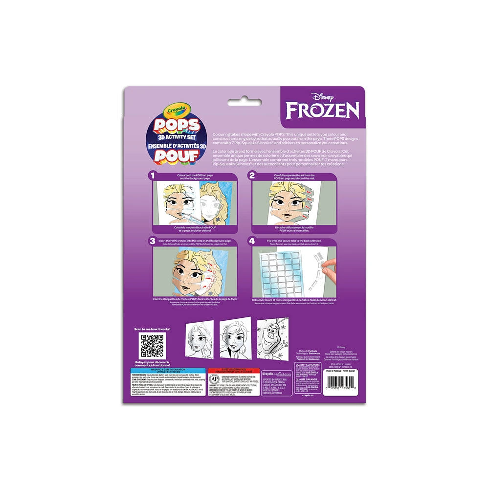 Crayola POPs 3D Kids Art Set, Disney Frozen