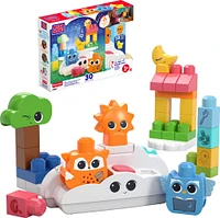 MEGA Fisher- Price Rise & Snooze Night Light Sensory Block Toy (30 Pieces)