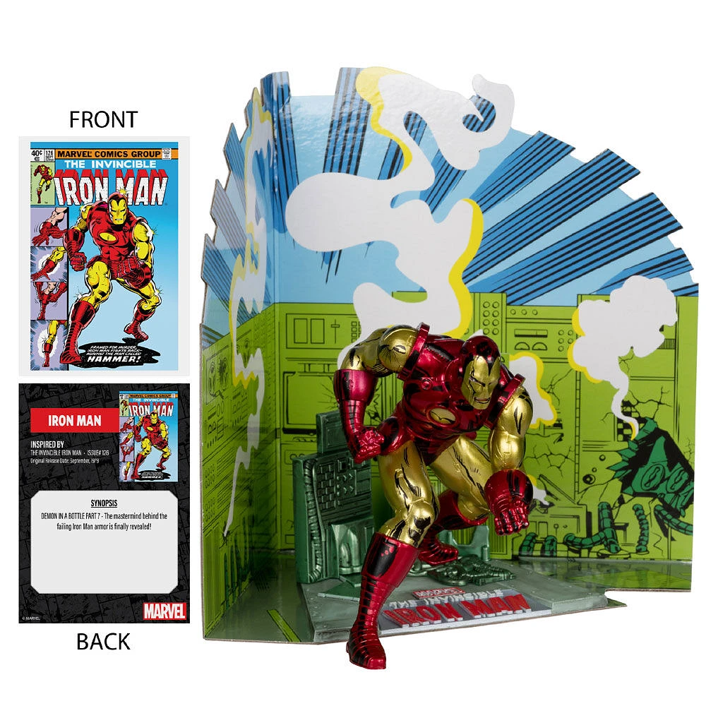 Marvel Iron Man 1:10ème Figure Posée avec Scène - (L'Invincible Iron Man #126)