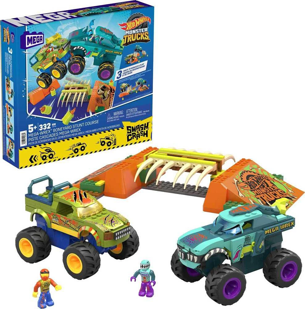 MEGA-Hot Wheels Monster Trucks-Tremplin Osseux Chocs et Fracas-Coffret